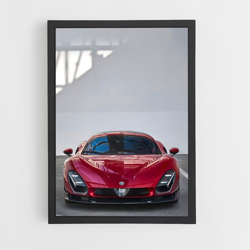 Poster Stradale D'une Rouge – affiche Alfa Romeo (vue 2)